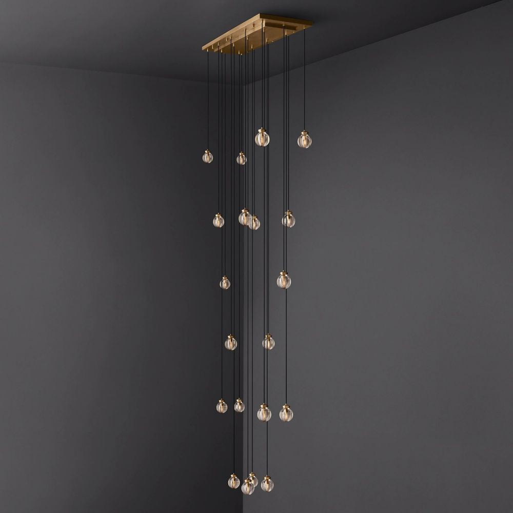 Pearl Rectangle Chandelier 54"-Momo Lighting