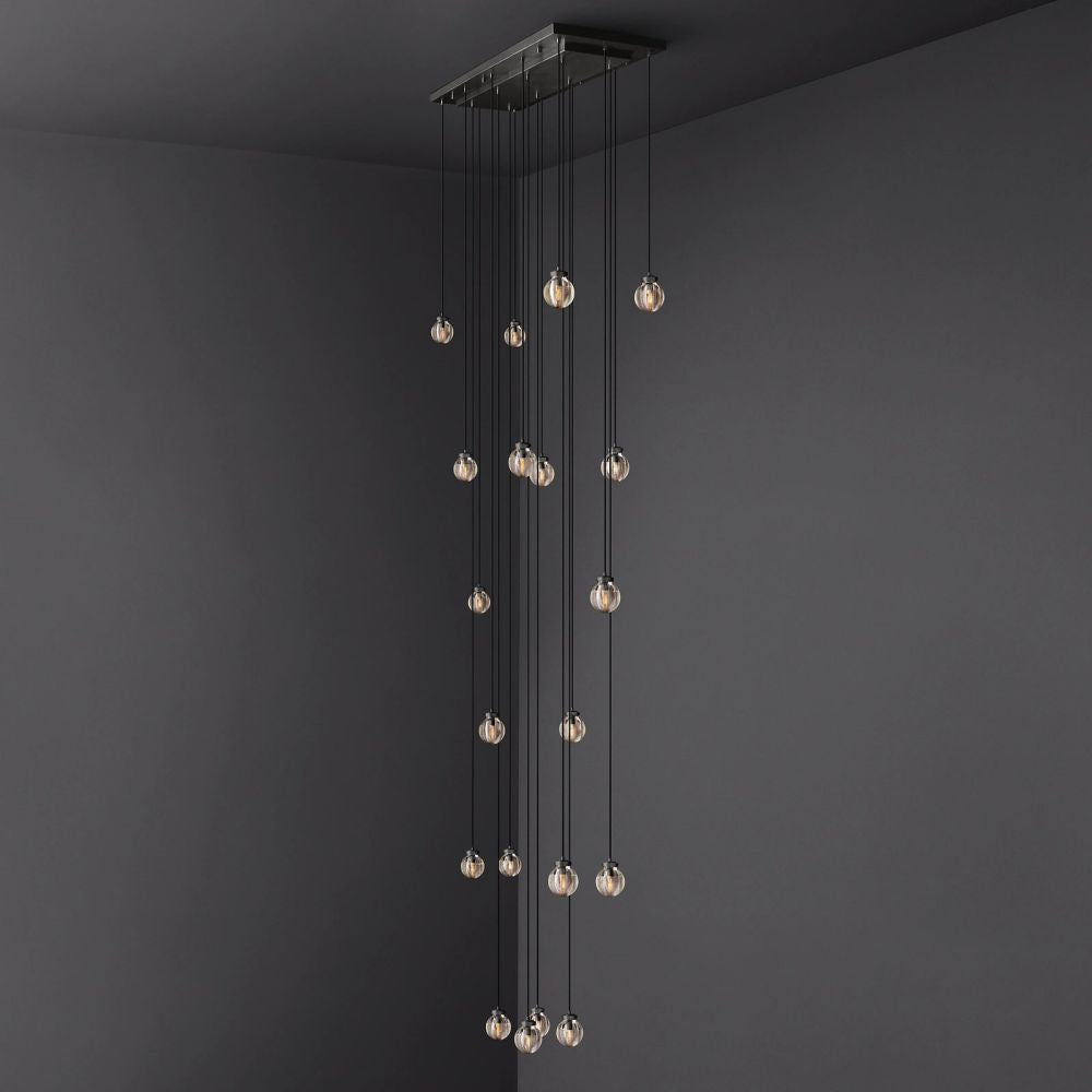 Pearl Rectangle Chandelier 54"-Momo Lighting
