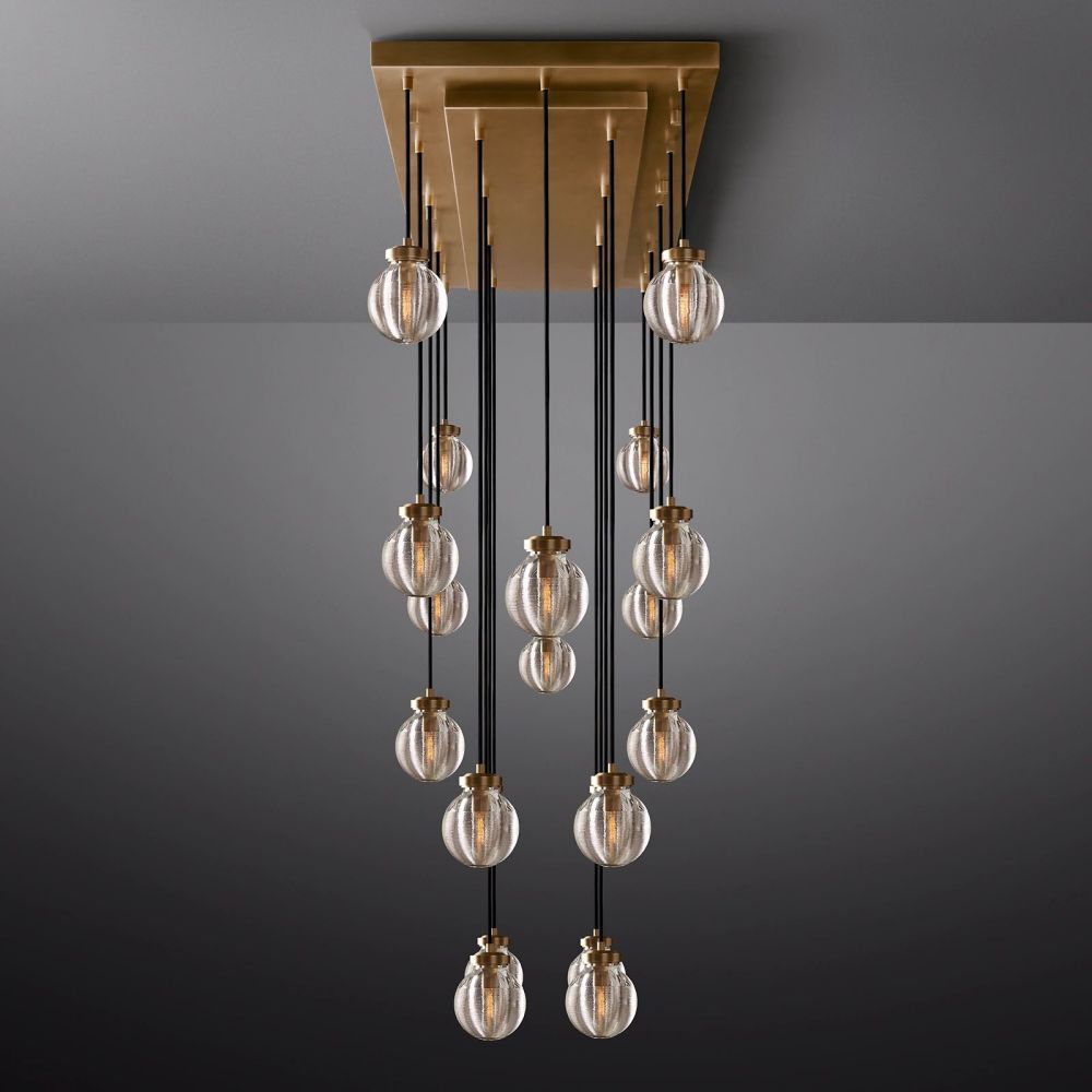 Pearl Rectangle Chandelier 54"-Momo Lighting