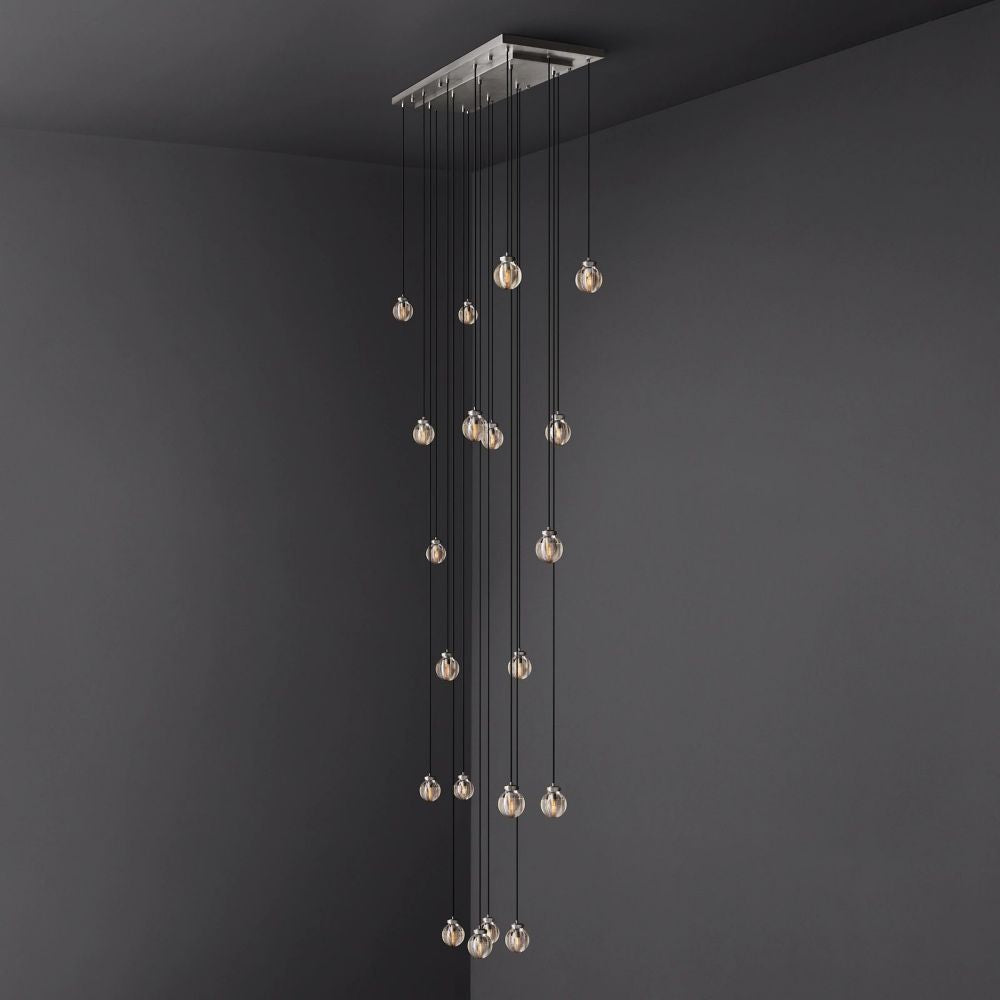 Pearl Rectangle Chandelier 54"-Momo Lighting
