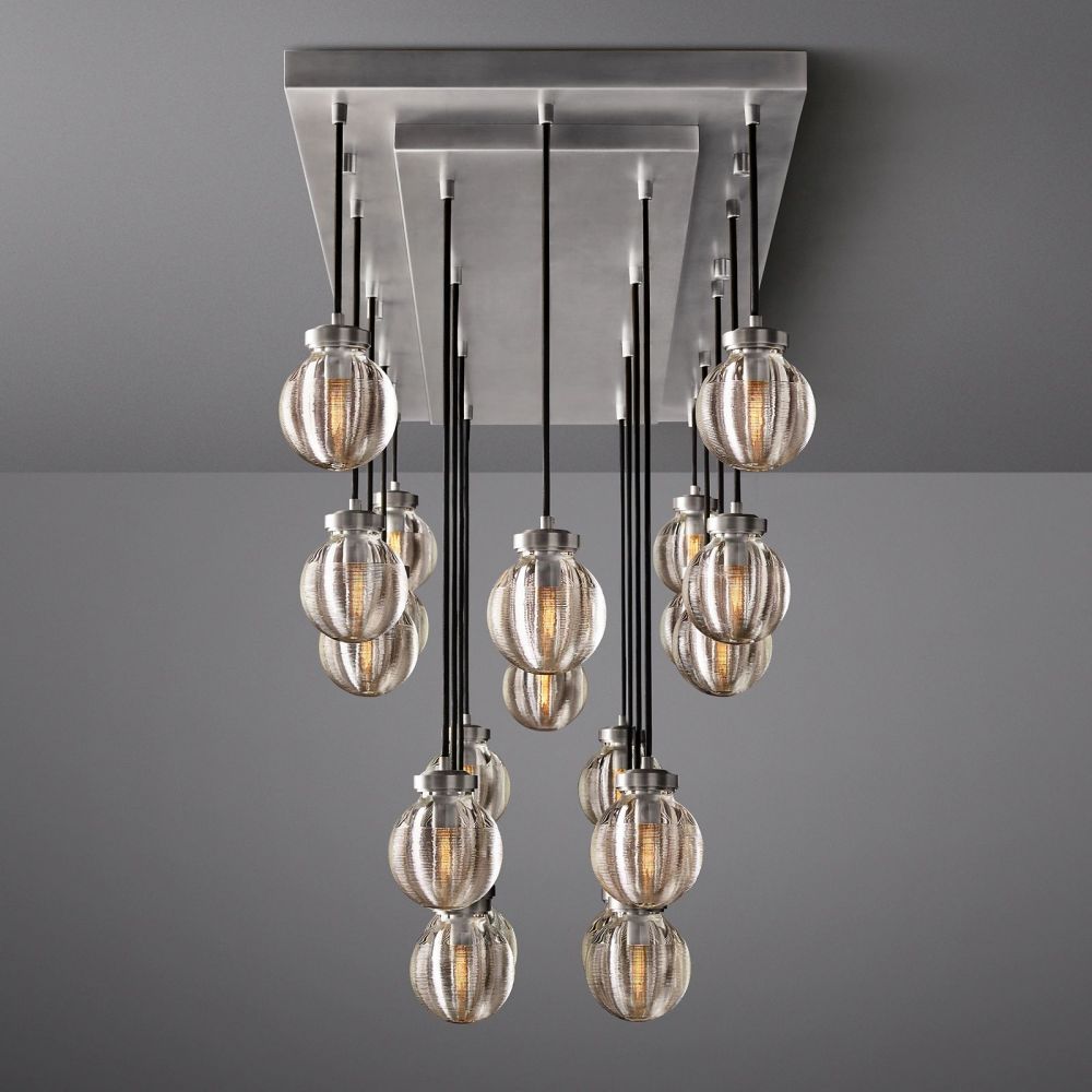 Pearl Rectangle Chandelier 54"-Momo Lighting