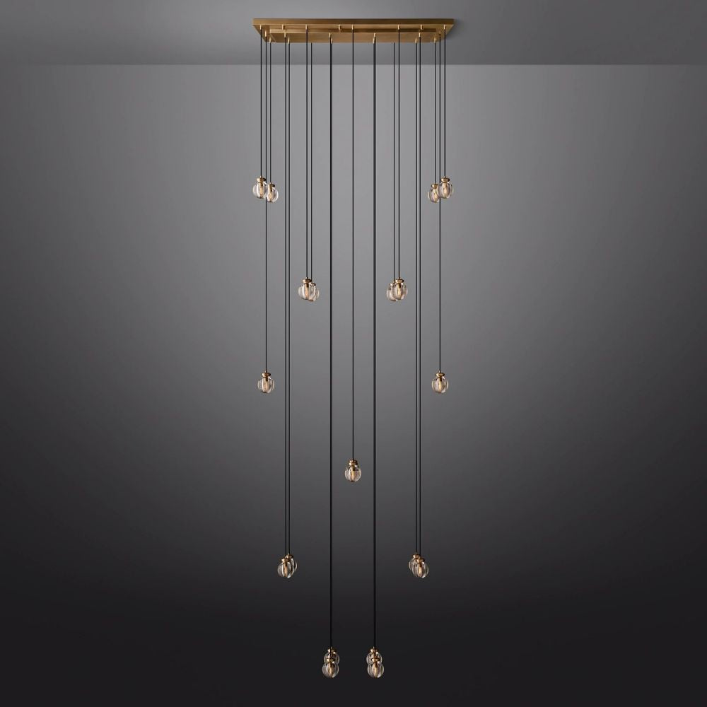 Pearl Rectangle Chandelier 54"-Momo Lighting