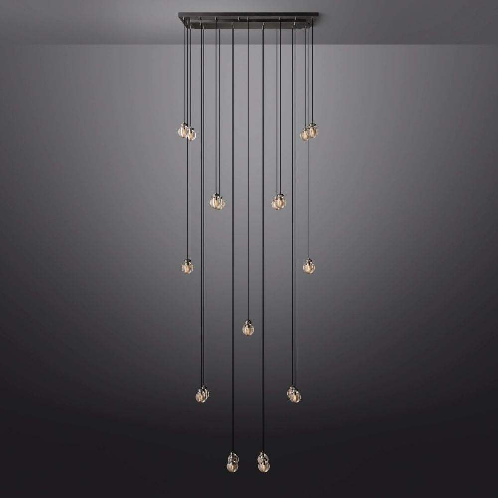Pearl Rectangle Chandelier 54"-Momo Lighting