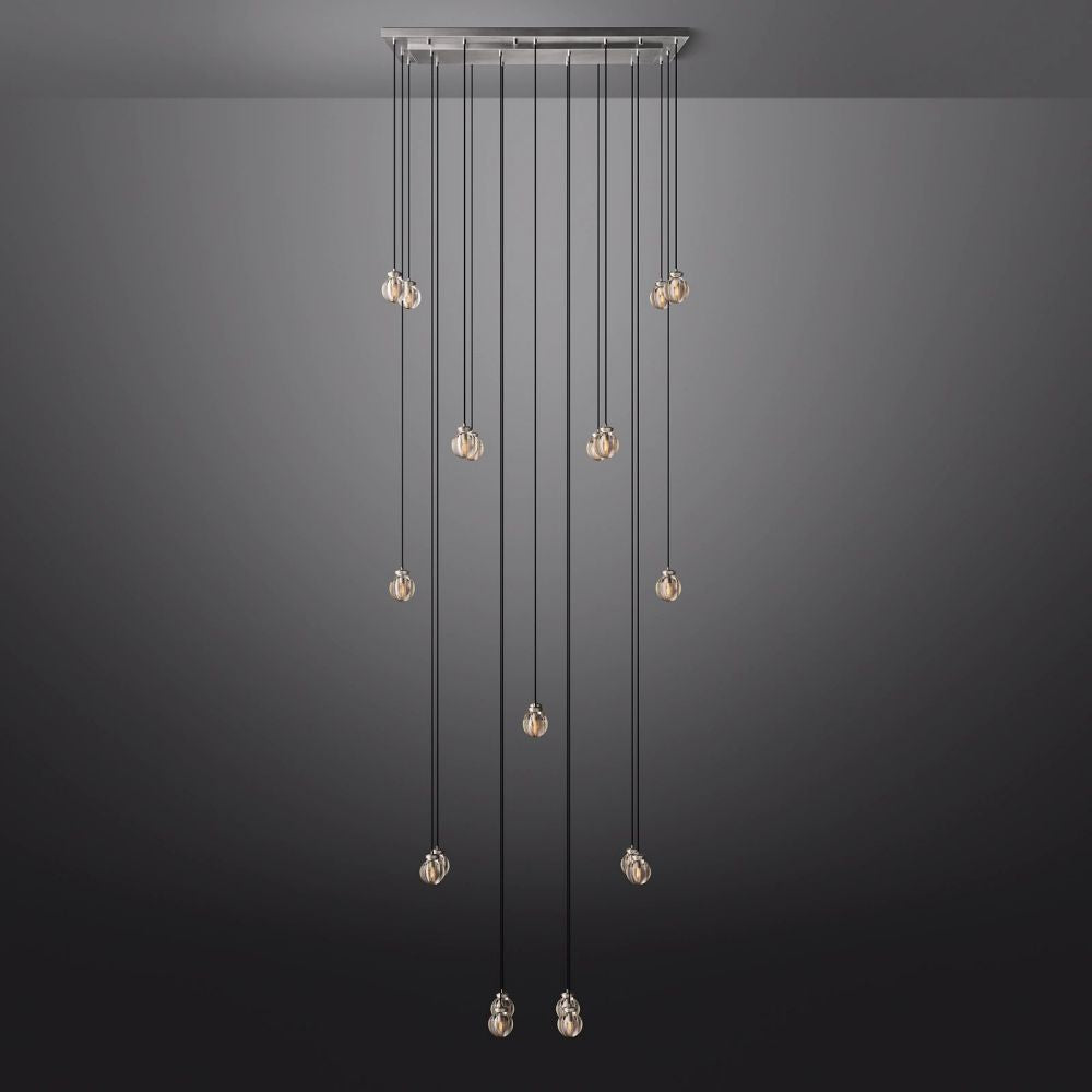 Pearl Rectangle Chandelier 54"-Momo Lighting