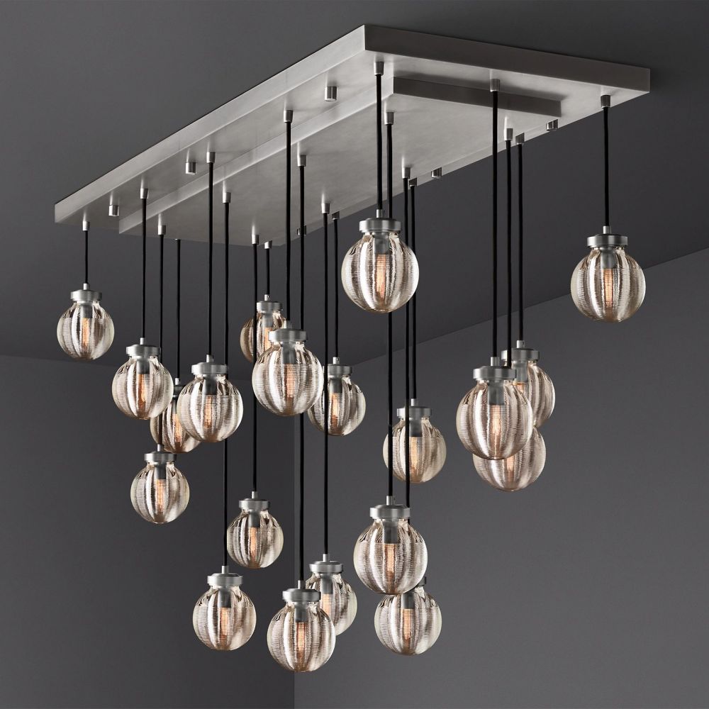 Pearl Rectangle Chandelier 54"-Momo Lighting