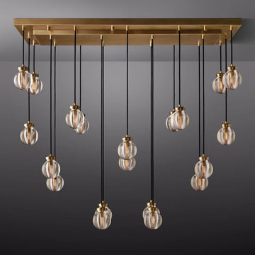 Pearl Rectangle Chandelier 54"-Momo Lighting