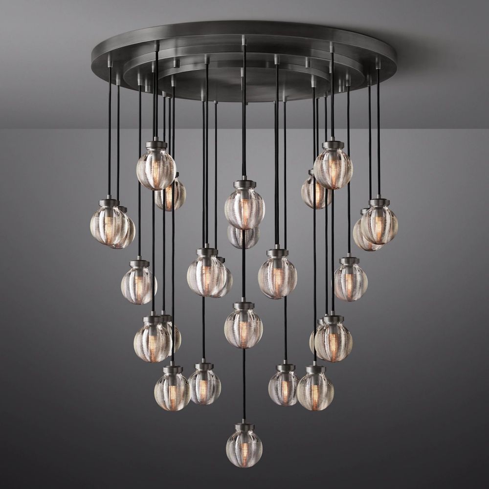 Pearl Round Chandelier 38"-Momo Lighting