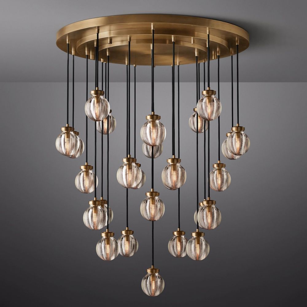 Pearl Round Chandelier 38"-Momo Lighting