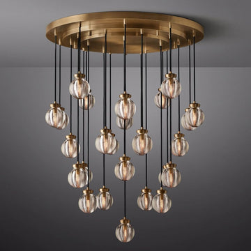 Pearl Round Chandelier 38"-Momo Lighting