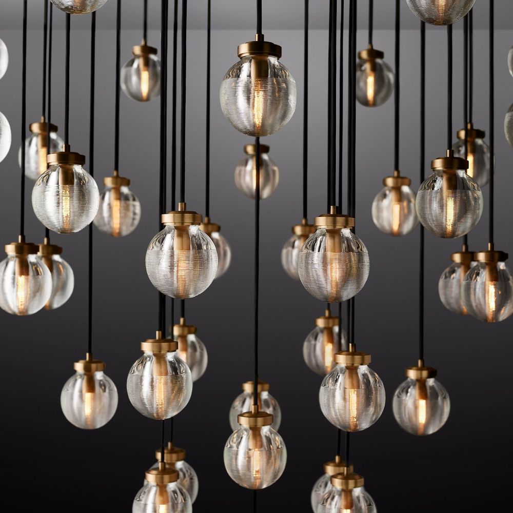 Pearl Round Chandelier 48"-Momo Lighting