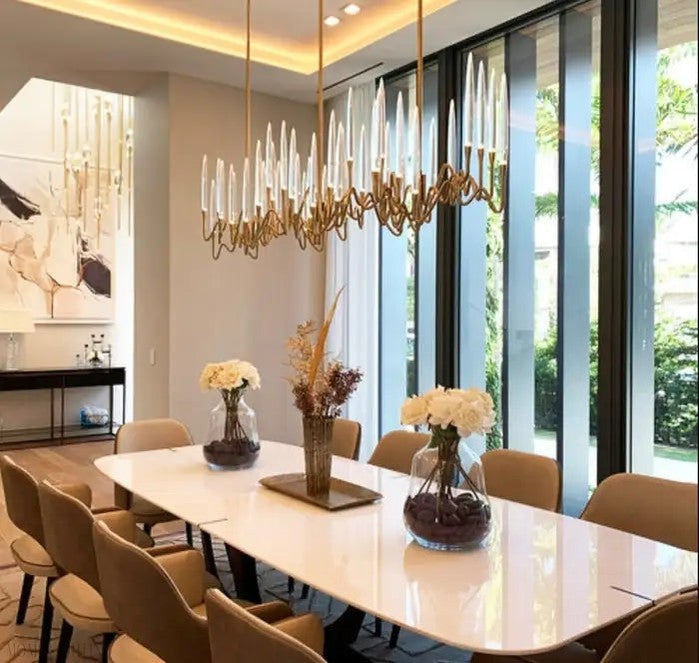 Pezzo Long Chandelier 40"W 59"W 78"W-Momo Lighting