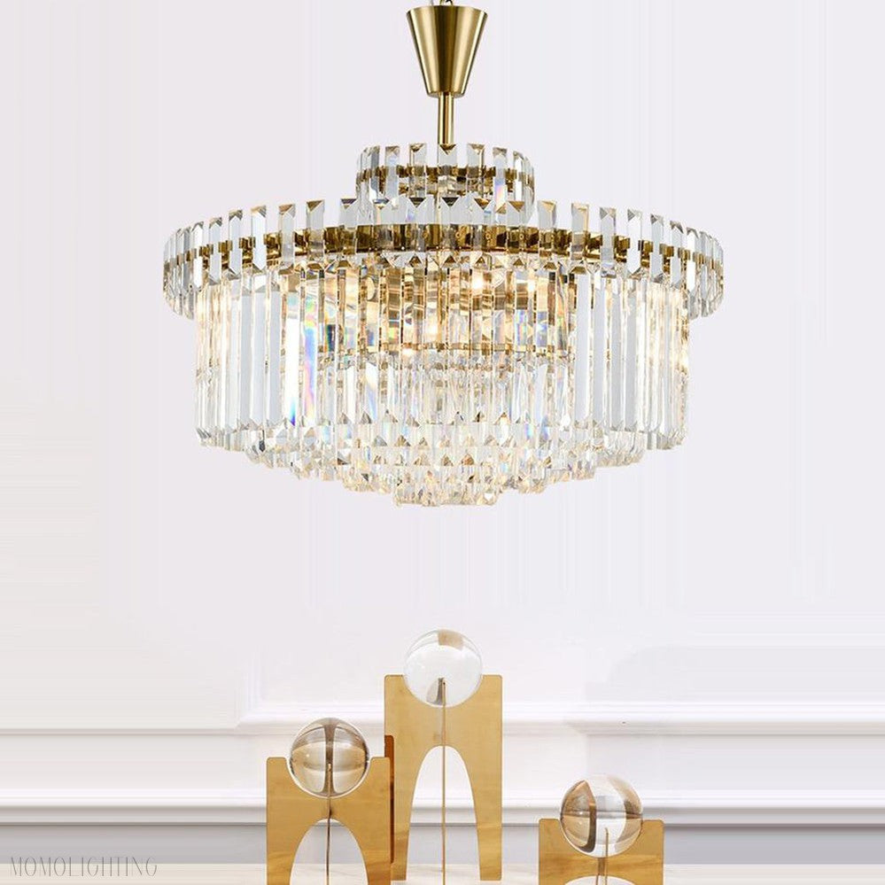 Phyllaris Crystal Chandelier-Momo Lighting