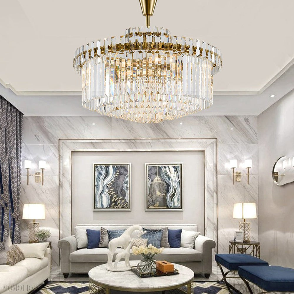 Phyllaris Crystal Chandelier-Momo Lighting