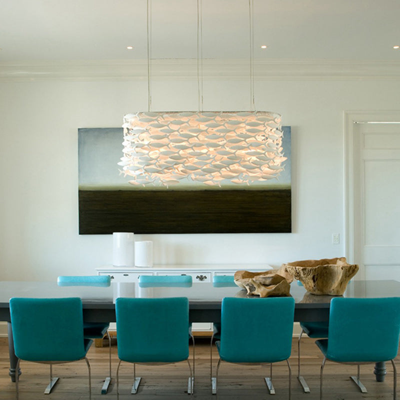 Porcelain Fish Shape Dining Table Chandelier-Momo Lighting