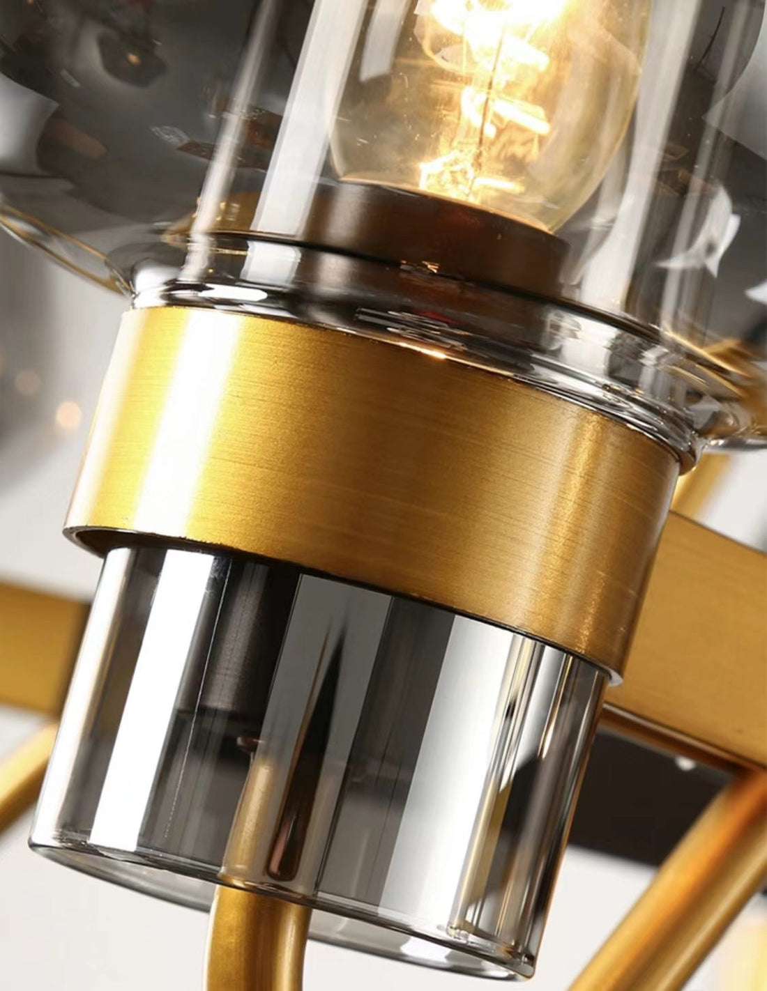 Post-modern Light Luxury Full Brass Chandelier for Living Room/Bedroom-Momo Lighting