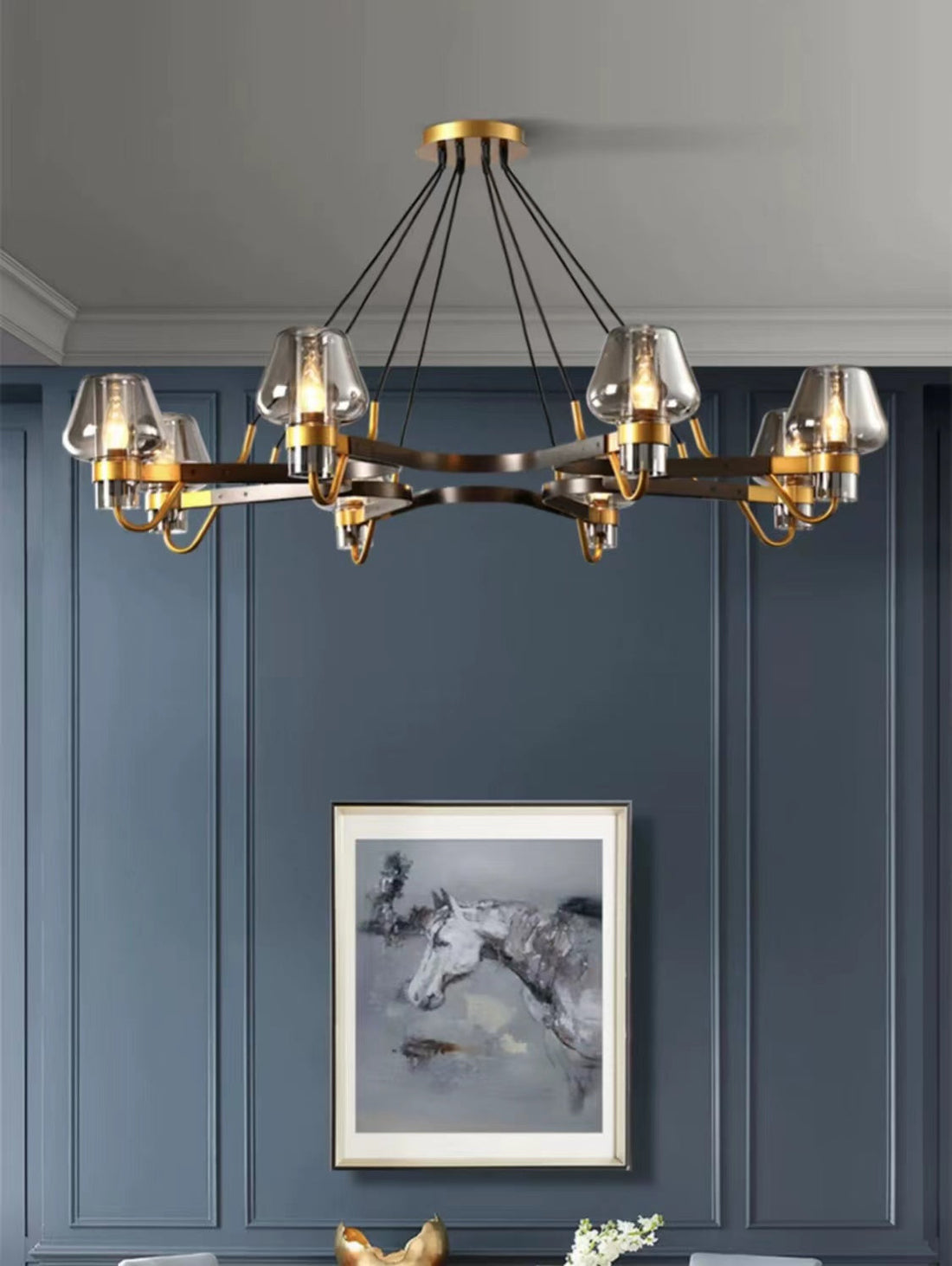 Post-modern Light Luxury Full Brass Chandelier for Living Room/Bedroom-Momo Lighting