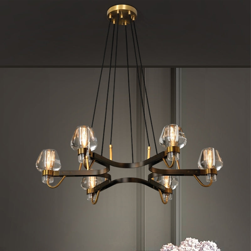 Post-modern Light Luxury Full Brass Chandelier for Living Room/Bedroom-Momo Lighting