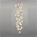 Queenie marble disc Long Round chandelier For Loft-Momo Lighting