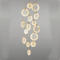 Queenie marble disc Long Round chandelier For Loft-Momo Lighting