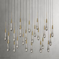 Rain Linear Solitaire Crystal Chandelier