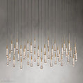 Rain Linear Solitaire Crystal Chandelier