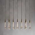 Rain Linear Solitaire Crystal Chandelier