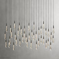 Rain Linear Solitaire Crystal Chandelier