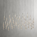 Rain Linear Solitaire Crystal Chandelier