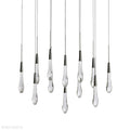 Rain Linear Solitaire Crystal Chandelier