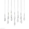 Rain Linear Solitaire Crystal Chandelier