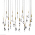 Rain Linear Solitaire Crystal Chandelier