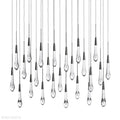 Rain Linear Solitaire Crystal Chandelier