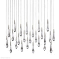 Rain Linear Solitaire Crystal Chandelier