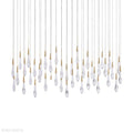 Rain Linear Solitaire Crystal Chandelier