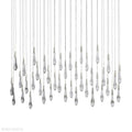 Rain Linear Solitaire Crystal Chandelier