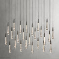 Rain Linear Solitaire Crystal Chandelier-Momo Lighting