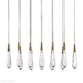 Rain Linear Solitaire Crystal Chandelier-Momo Lighting