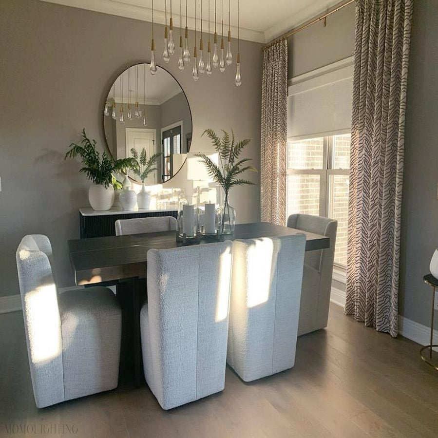 Rain Linear Solitaire Crystal Chandelier-Momo Lighting