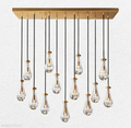 Raindrop Glass Linear Chandelier 54
