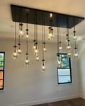 Raindrop Glass Linear Chandelier 72