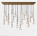 Raindrop Glass Linear Chandelier 72