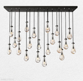 Raindrop Glass Linear Chandelier 72