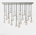 Raindrop Glass Linear Chandelier 72