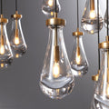 Raindrop Glass Round Chandelier 36