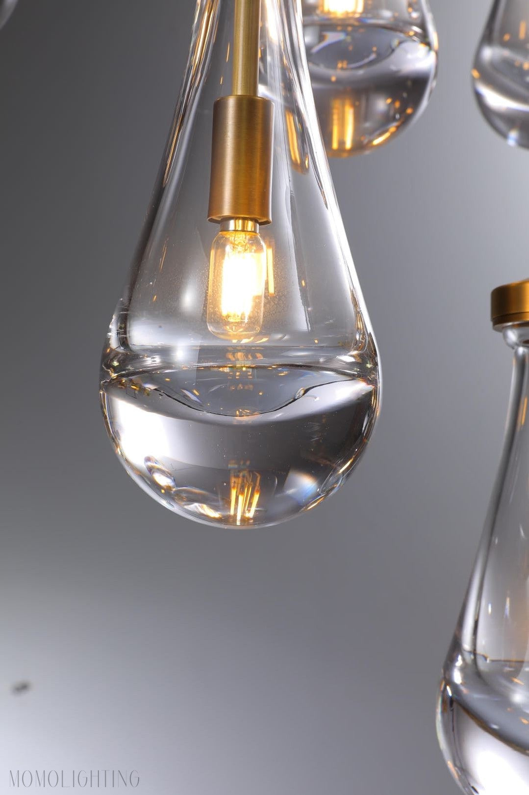 Raindrop Glass Round Chandelier 36"-Momo Lighting