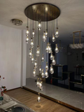 Raindrop Glass Round Chandelier 47