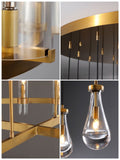 Raindrop Glass Round Chandelier 60