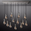Raindrop Modern Rectangle Chandelier For Dining Room Kitchen Island-Momo Lighting