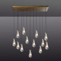 Raindrop Modern Rectangle Chandelier For Dining Room Kitchen Island-Momo Lighting