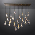 Raindrop Modern Rectangle Chandelier For Dining Room Kitchen Island-Momo Lighting